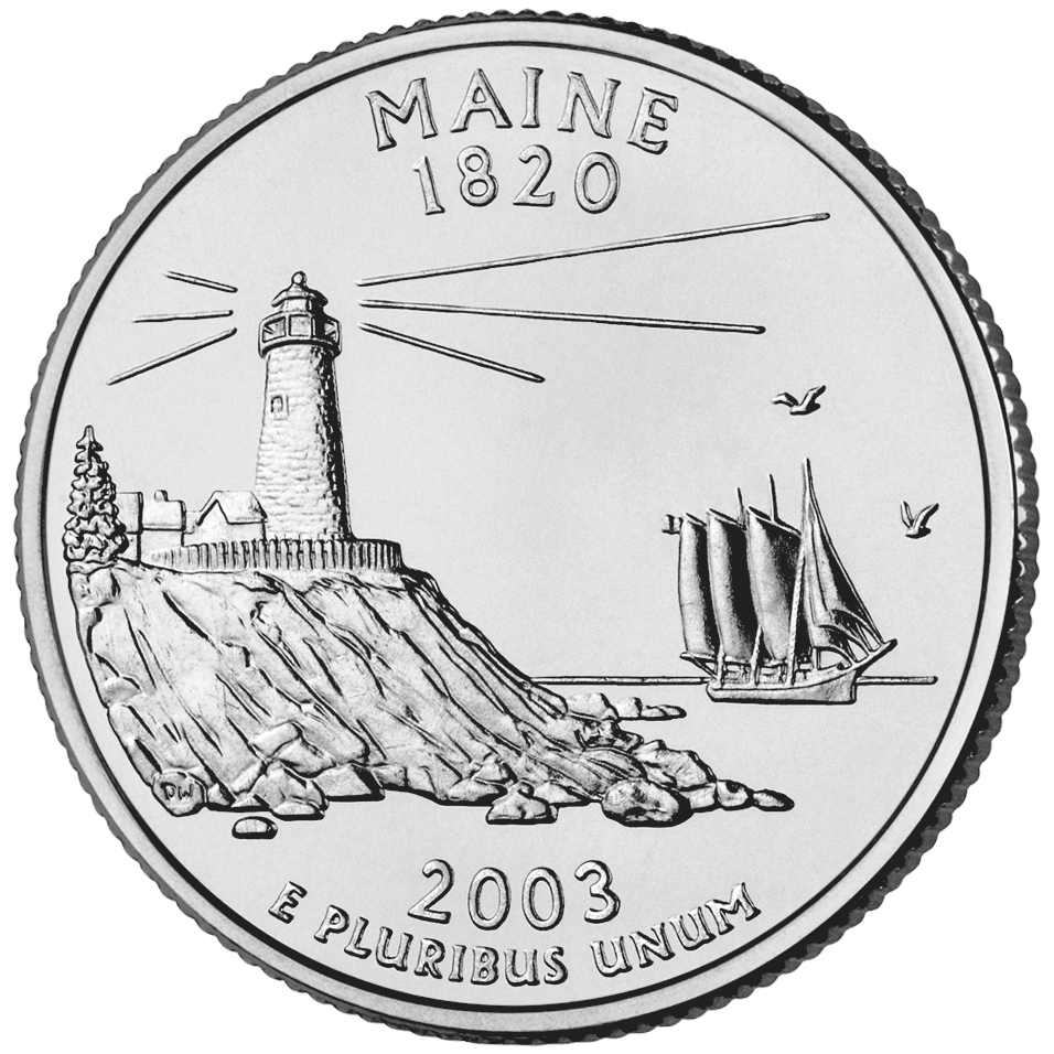 Maine Quarter - front image