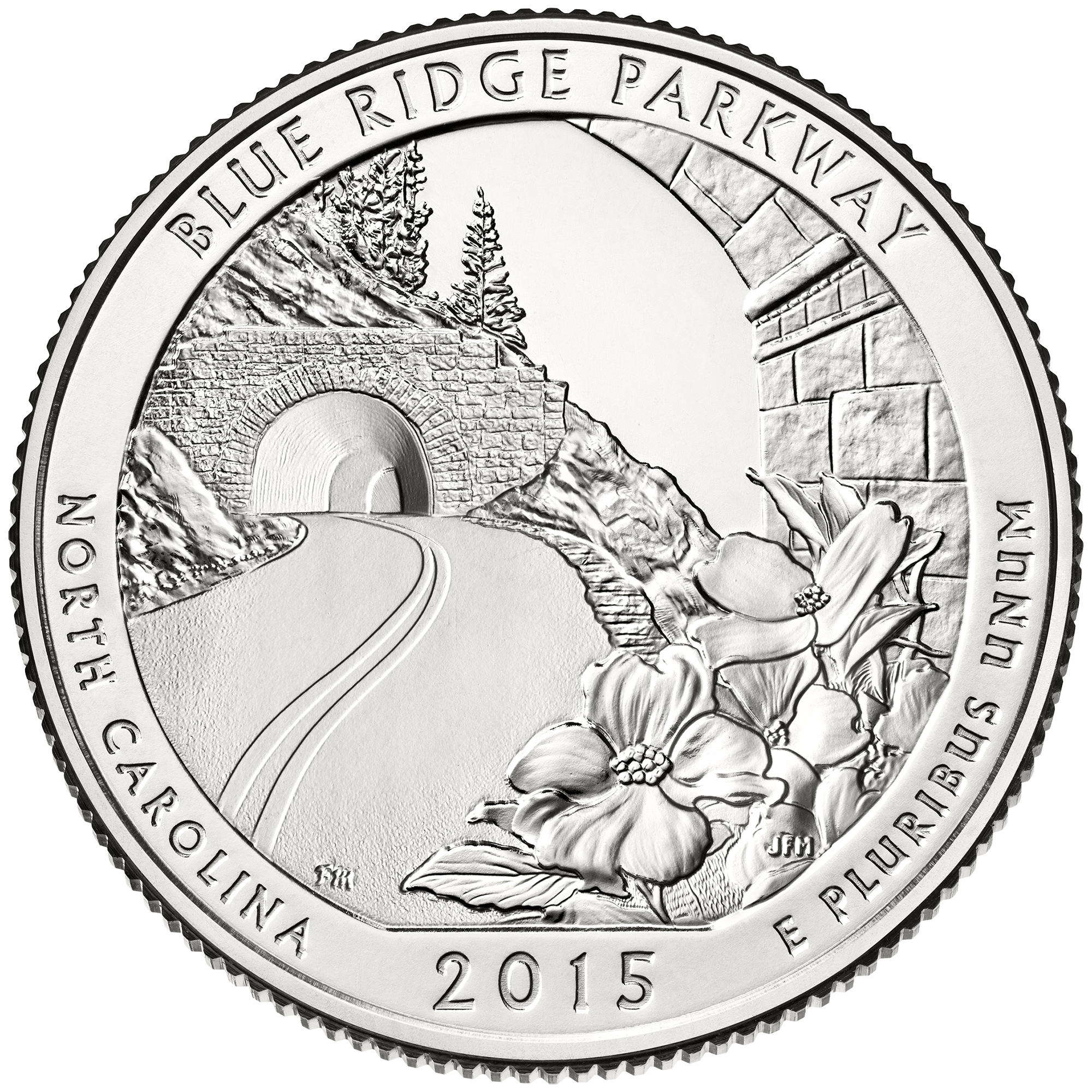 Blue Ridge Parkway Quarter (North Carolina) - front image