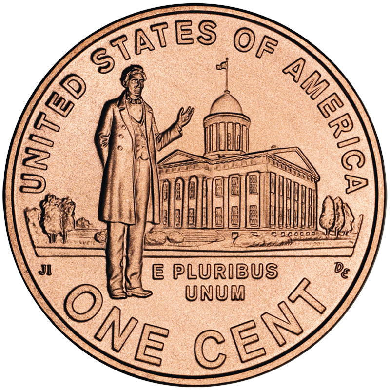 Professional Life in Illinois Lincoln Penny - front image