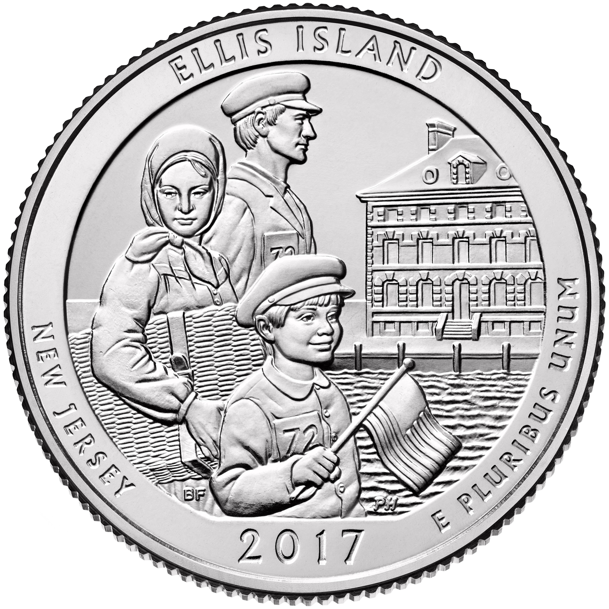 Ellis Island Quarter (New Jersey) - front image