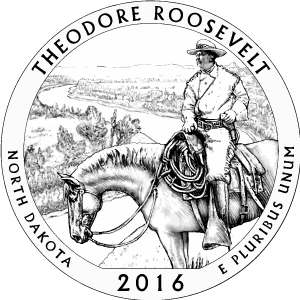 Theodore Roosevelt Quarter (North Dakota) - front image