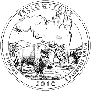 Yellowstone Quarter (Wyoming) - front image