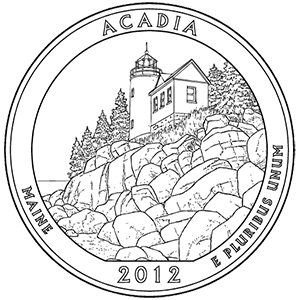 Acadia Quarter (Maine) - front image