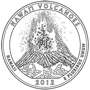 Hawaii Volcanoes Quarter (Hawaii) - front image