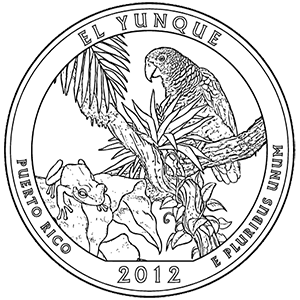 El Yunque Quarter (Puerto Rico) - front image