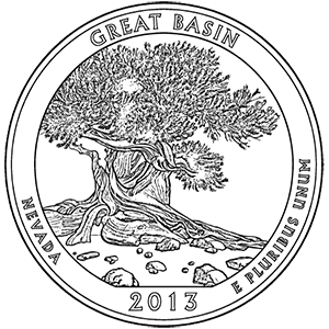 Great Basin Quarter (Nevada) - front image