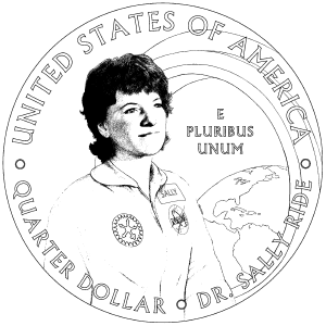 Dr. Sally Ride Quarter - front image