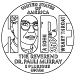 Rev. Dr. Pauli Murray Quarter - front image