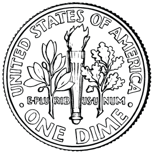 Dime - back image