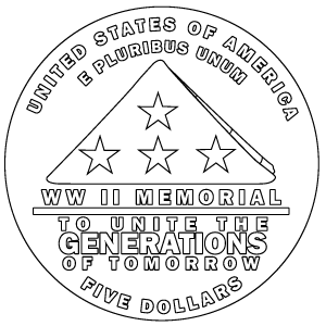 Greatest Generation Gold Commemorative Coin - back image