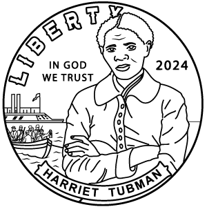 Harriet Tubman Clad Commemorative Coin - front image