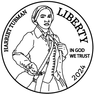 Harriet Tubman Silver Commemorative Coin - front image