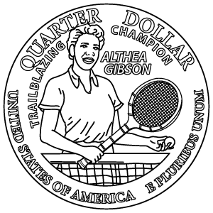 Althea Gibson Quarter - front image