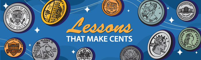 Lessons That Make Cents decorative banner March 2025