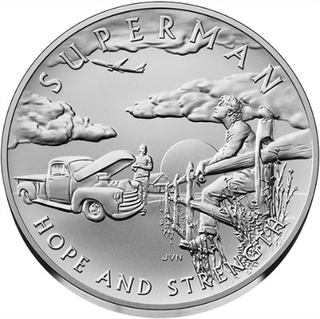 2025 DC Comics Superman Silver Medal reverse