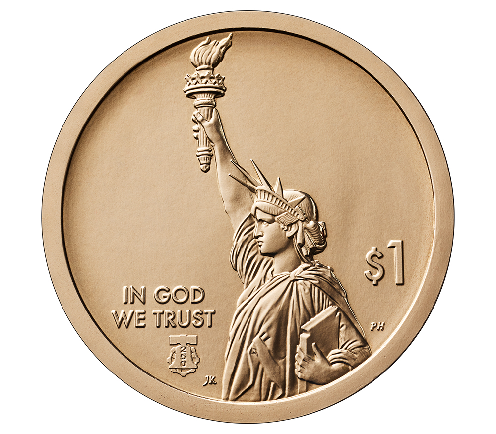 $1 Coin – Iowa Obverse