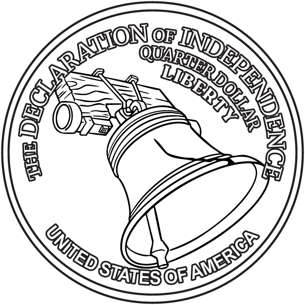 Declaration of Independence Quarter - back image