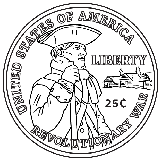 Revolutionary War Quarter - back image
