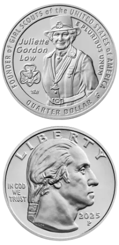 Juliette Gordon Low quarter reverse and obverse