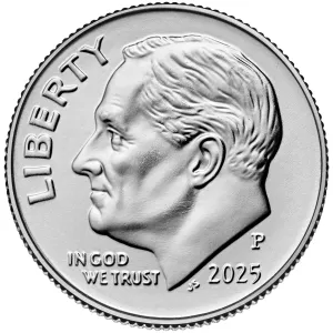 2025 Roosevelt Dime Uncirculated Obverse Philadelphia