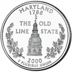 2000 50 State Quarters Coin Maryland Uncirculated Reverse