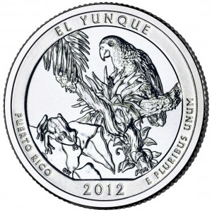 2012 America The Beautiful Quarters Coin El Yunque Puerto Rico Uncirculated Reverse