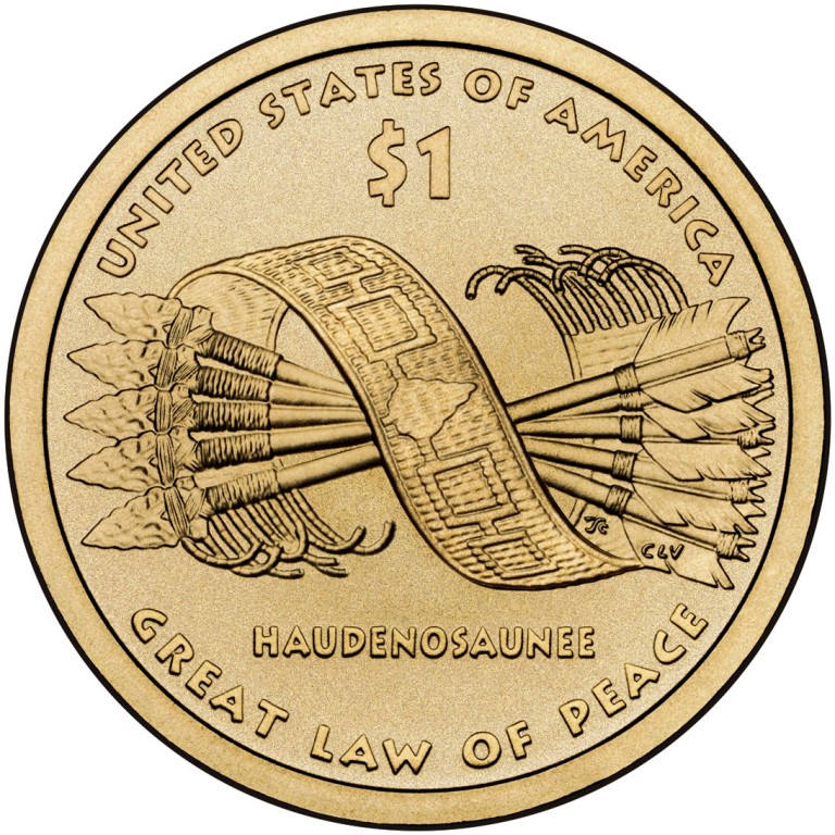 2010 Native American One Dollar Uncirculated Reverse