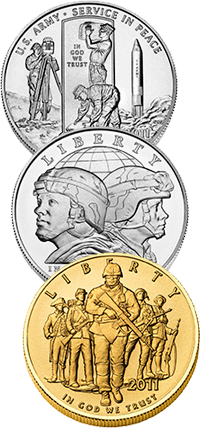 2011 U.S. Army Commemorative Coin Program Obverses