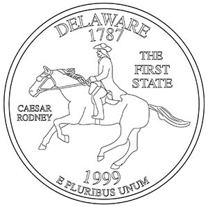 delaware 50 state quarter obverse