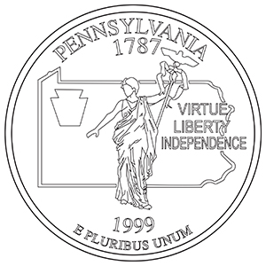 pennsylvania 50 state quarter obverse