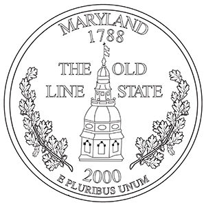 maryland 50 state quarter obverse