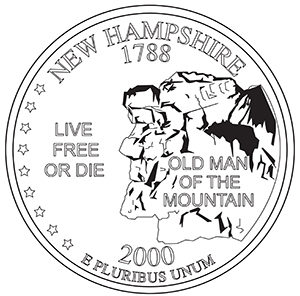 new hampshire 50 state quarter obverse