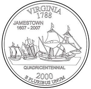 virginia 50 state quarter obverse