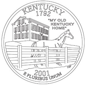 kentucky 50 state quarter obverse