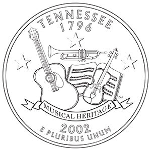 tennessee 50 state quarter obverse