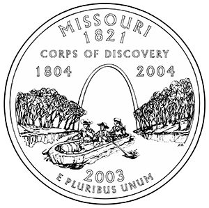 missouri 50 state quarter obverse