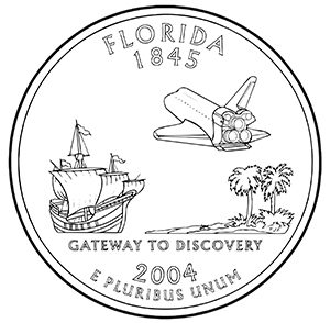 florida 50 state quarter obverse