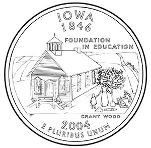 iowa 50 state quarter obverse