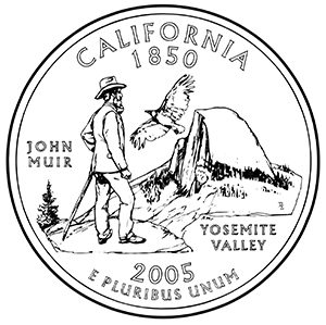 california 50 state quarter obverse