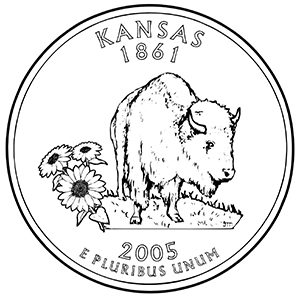 kansas 50 state quarter obverse