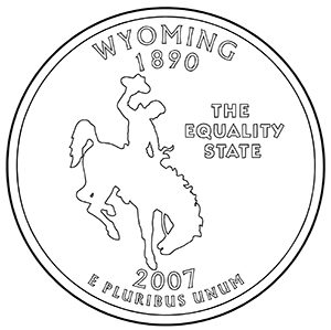 wyoming 50 state quarter obverse