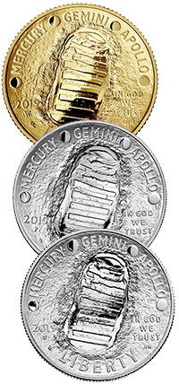 2019 Apollo 50th Anniversary Commemorative Coin Program Obverses